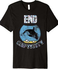 Free the Orca Whales, End Captivity, Orca Lovers 2023 Cool Premium T-Shirt